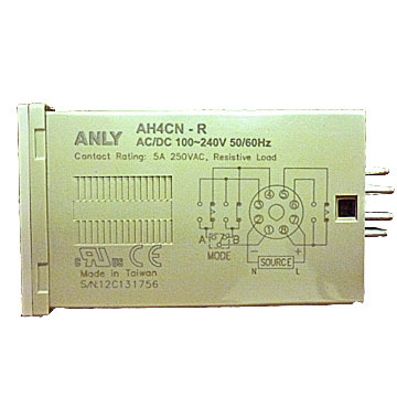 12~48V AH4CN-R-2 Multi-Range Digital Timer AC/DC 