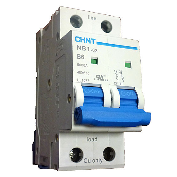 2 Pole Mini Circuit Breaker 5KA UL1077