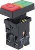 Double-headed flush 1NO 1NC LED Plas