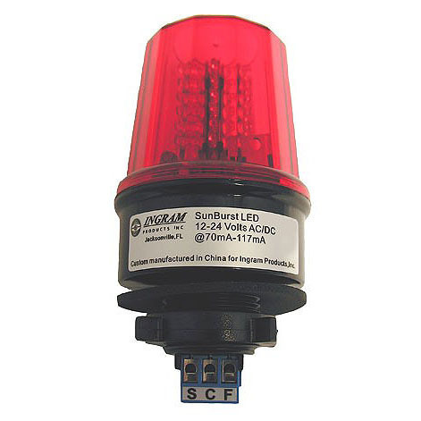 veteran Rød dato orange SunBurst 120VAC LED Alarm Light - Ingram Products Inc