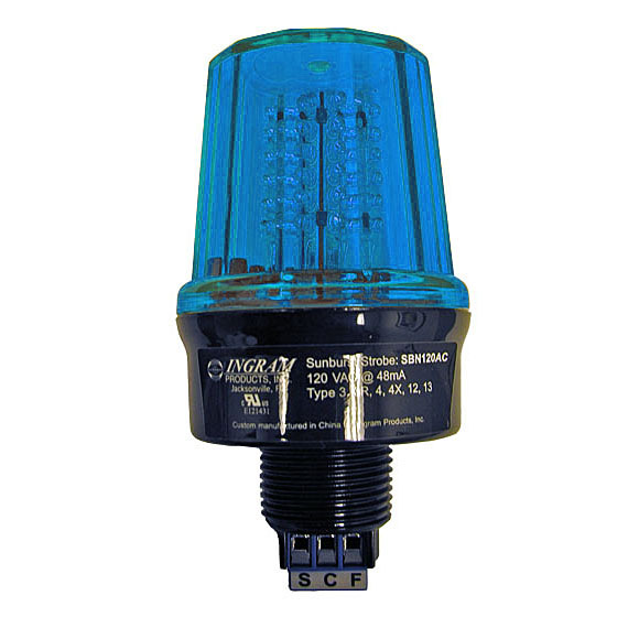 SunBurst 12/24V AC/DC LED Alarm Light - BLUE